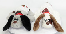 2 Hasbro Pound Puppies Newborn White And Gray With Spots  Diaper Plush 2022