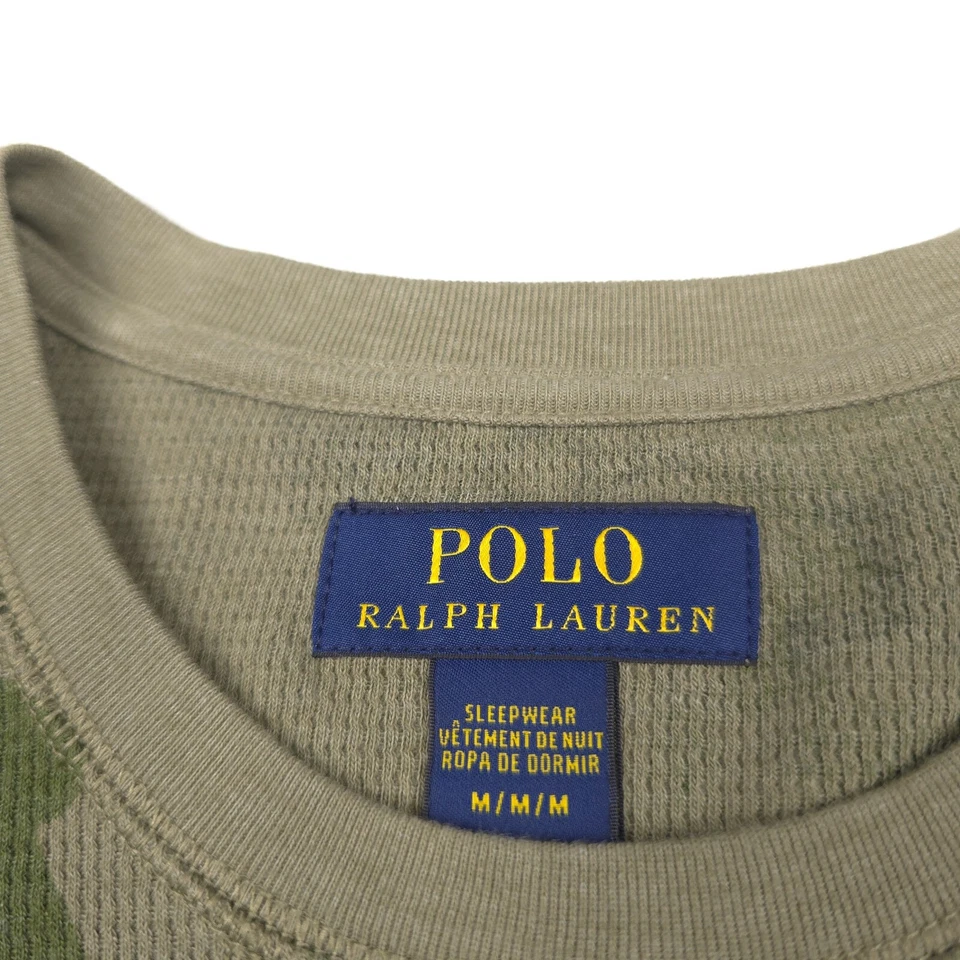 Polo Ralph Lauren Manga Corta Verde Camuflaje Térmico PJ Dormir Camiseta Para Hombre Mediana Foto 3 de 4