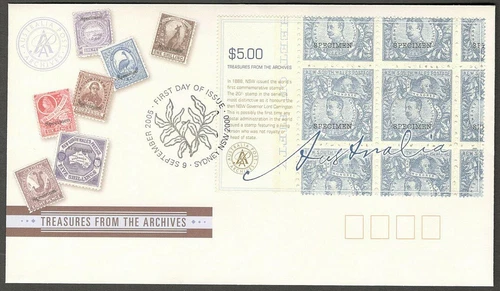 AOP Australia #2422 2005 NSW Specimens on FDC First Day cover