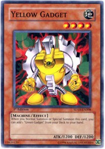 Yellow Gadget - SD10-EN008 - Common - 1st Edition x3 - Lightly Played