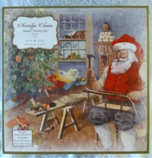 Pottery Barn Nostalgic Santa Santa's Journey Set 4 Bowls In Box