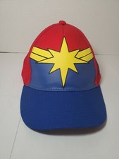 Captain Marvel Red Blue Youth Unisex Adjustable Hat Snapback Cap