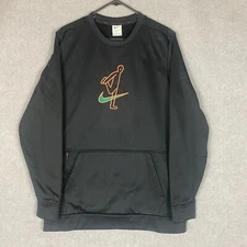 Nike Jumper Mens Medium Black Power & Peace Support Yourself Graphic Therma Fit