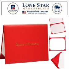 Stylish Red Diploma Holder for 8.5''x11'' Certificates - Unisex Graduation Gift