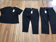 New Mandala Scrub Set Black, 2XL Cargo Petite, 2XL Slim Petite, 3XL Top C43-5 