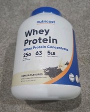 Nutricost Whey Protein Concentrate (Vanilla) *LARGER 5 LBS 11.99 per gallon