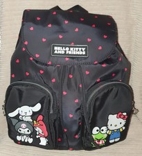 Sanrio Hello Kitty & Friends Primark Girls Black Hearts Backpack BRAND NEW BNWT