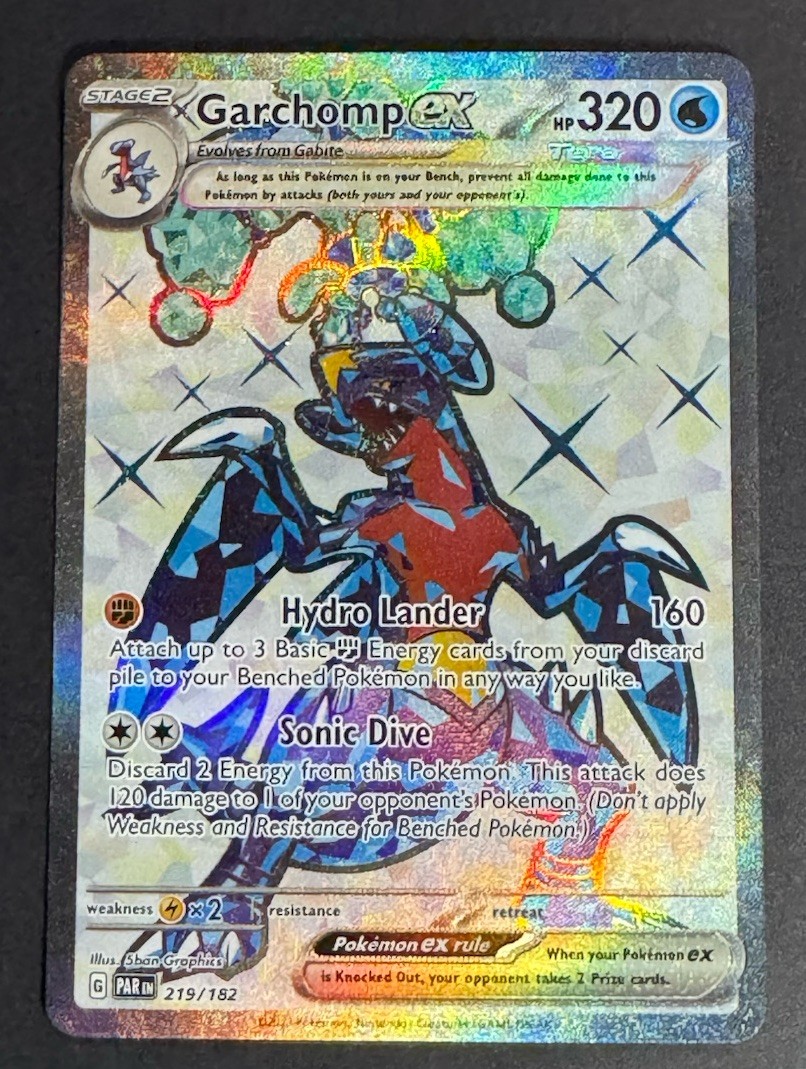 Garchomp ex 219/182 SV04 Paradox Rift Full Art Holo Ultra Rare English 2023