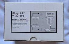 SlingLink Turbo W1 SL300-100 Sling Media HomePlug Ethernet Adapter Box