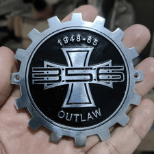 Vintage Porsche 356 Outlaw 1948-1965 Handmade Emblem Metal Grill Badge