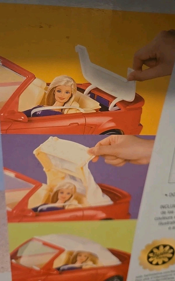 Barbie vintage, Mustang, convertible, coche rosa, caja nueva abierta Foto 4 de 4