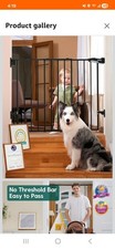 Baby/Pet Gate for Stairs, Kitchen  Doorways, No Bottom Bar, Wall Mounted,See De