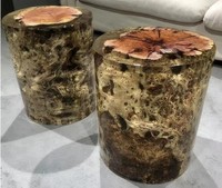 Stilvoller Runder Beistelltisch Massivholz Tisch Wohnzimmer MöBel
