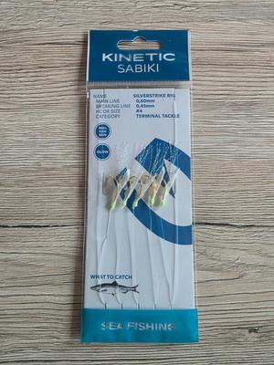 Kinetic Sabiki SilverStrike Herings & Makrelenvorfach Rig Größe #4 (1 von 8)