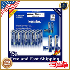 AAA Alkaline Batteries 36 Pack Powermax Battery 10 Year Shelf Life Long Lasting