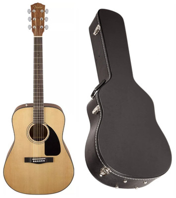 Fender CD-60 V3 Spruce Top Acoustic Dreadnought Guitar, Natural with Hard Case