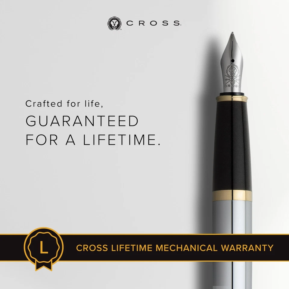 Pluma Estilográfica Cross Bailey Caja de Regalo Premium Garantía de por Vida Diseño Elegante Foto 3 de 4