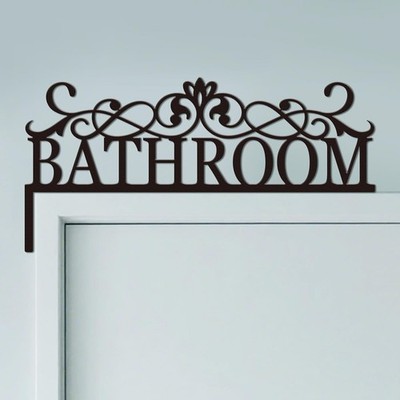 CUTHOLLOW Bathroom Schild Lustige Wanddeko, Metall Türschild, Hängende T