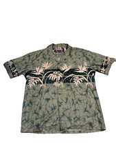 Vintage 1990s Winnie Fashion Hawaiian Shirt Size L Made In Hawaii Made In USA