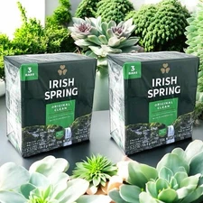 NEW Irish Spring Lot of (2) 3ct Bar Deodorant Soap 11.1oz Original Clean Scent