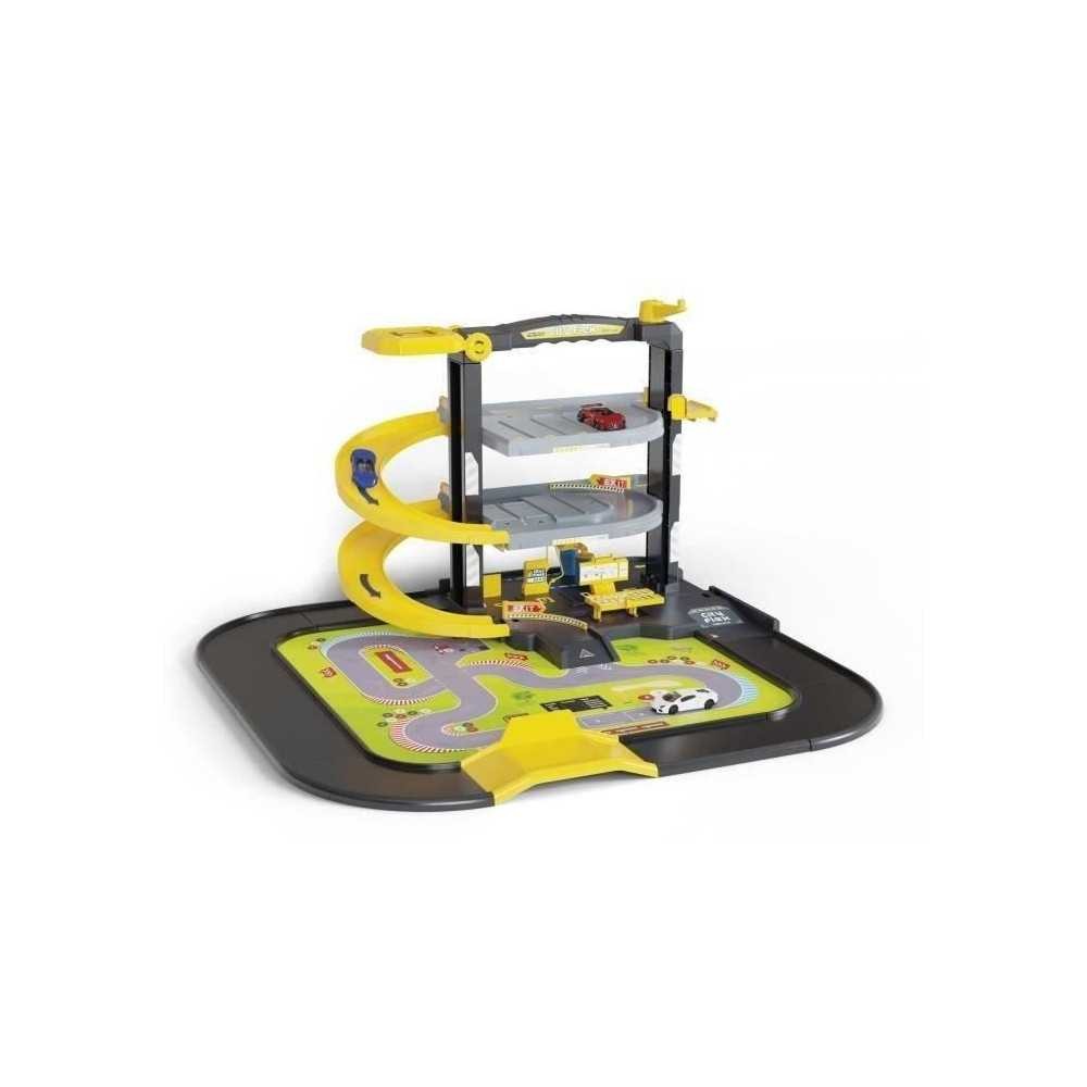 Majorette Majo Garage City Flex garage de jeu enfant pistes et 5 petites voitures métal