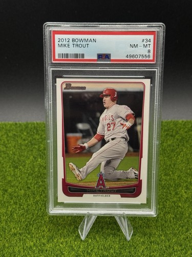 2012 Bowman Mike Trout #34 PSA NM-MT 8