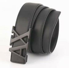 Men's belt v luxury high-end l business alloy buckle belt high-quality leather