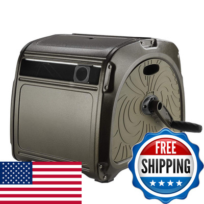 Giraffe Tools Sw5 Metal Hose Reel Heavy Duty Garden Hose Storage Reel Hideaway