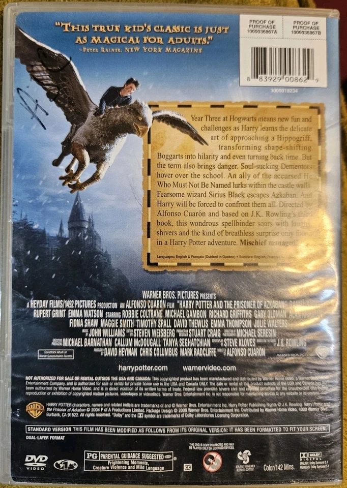 Harry Potter And The Prisoner Of Azkaban Full Screen EditionDVD Estate Item Slim - Image 3 of 4