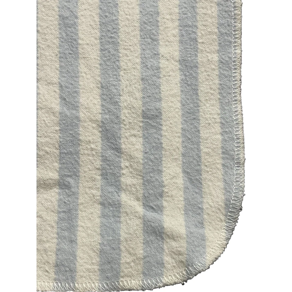 Manta bebé Circo azul claro rayas blancas franela recepción seguridad amor 2016 Foto 3 de 4