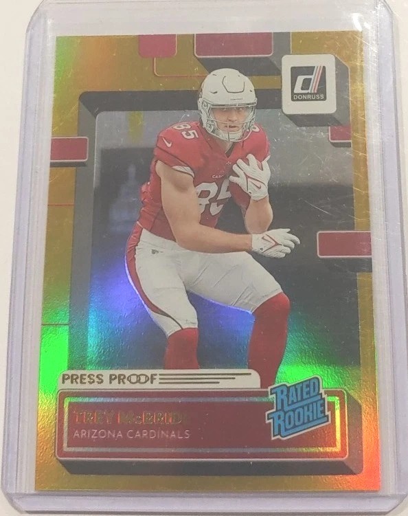2022 Donruss Press Proof Trey McBride Gold Premium Press Proof RC #337 Cardinals