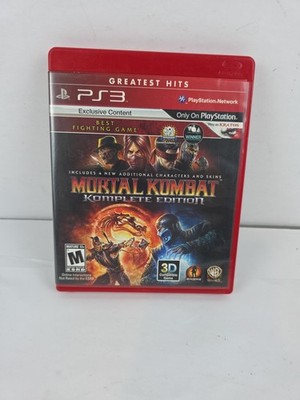 Mortal Kombat Komplete Edition PS3 Greatest Hits No Manual 3D Exclusive Content