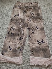 Zara Hose, Creme, Blumenmuster, Gr. M, 1  x getragen 