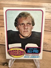 1976 Topps - Jack Lambert #220 (RC) Rookie Card NM. rookie card picture