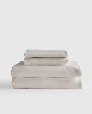 NWOT Quince Queen Sheet 2 pillowcases Organic Bamboo 4pc  Sand