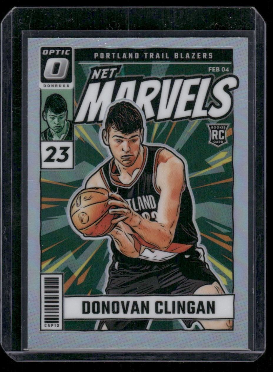 2024-25 Panini Donruss Optic Donovan Clingan Net Marvels Silver Holo Prizm #11