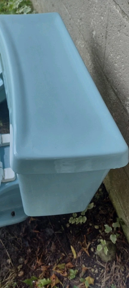 Inodoro y lavabo richmond azul de colección años 80 ¡limpio listo para instalar! ¡Excelente estado! Foto 3 de 4
