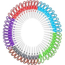 50-Pack of 8" Multipurpose Sharp Fabric Scissors with Comfort Grip Handles