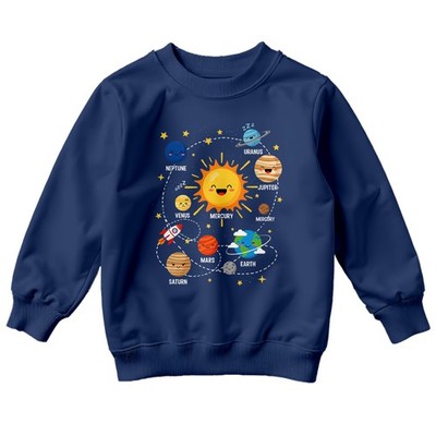 Sonnensystem Planeten Weltraum Kinder Sweatshirt Astronomie Kinder Grafik Design