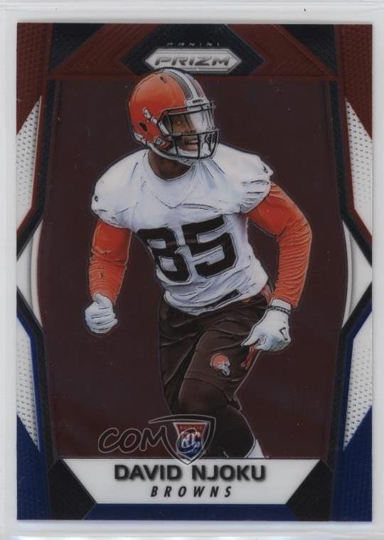 2017 Panini Prizm Rookies Red White & Blue Prizm David Njoku #201 1by