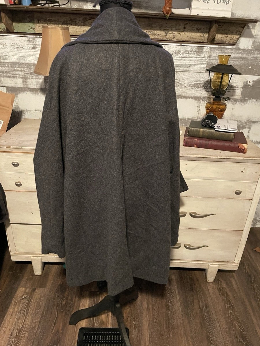 Jessica London Women’s Wool Silk Blend Open Front Cape Coat Size 16 View 3