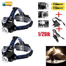 1/2x LED Stirnlampe 100000LM Scheinwerfer Kop...