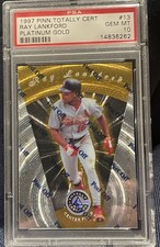 1997 pinnacle totally certified Ray Lankford platinum gold 17/30 PSA 10