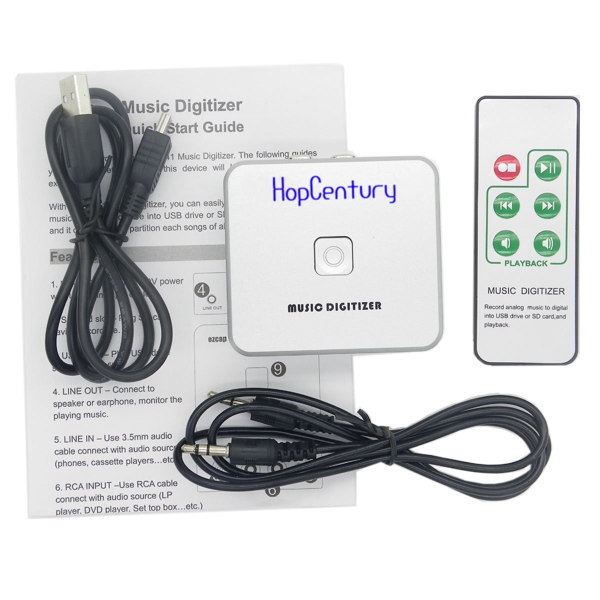 Music Digitizer CD Recorder for Audio Capture Device Cassette silver 