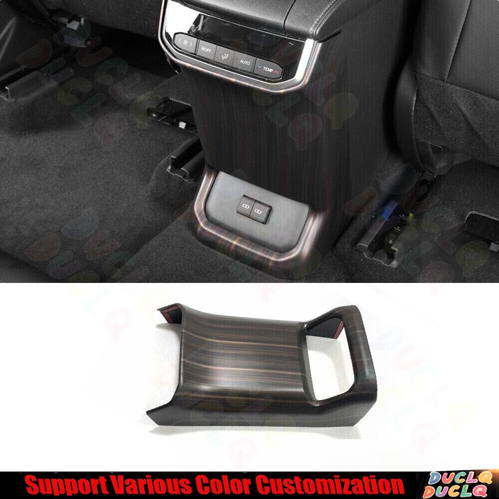 Rear Seat Air Outlet Anti-Kick Panel For Toyota Highlander 2020-2024 Wood Grain