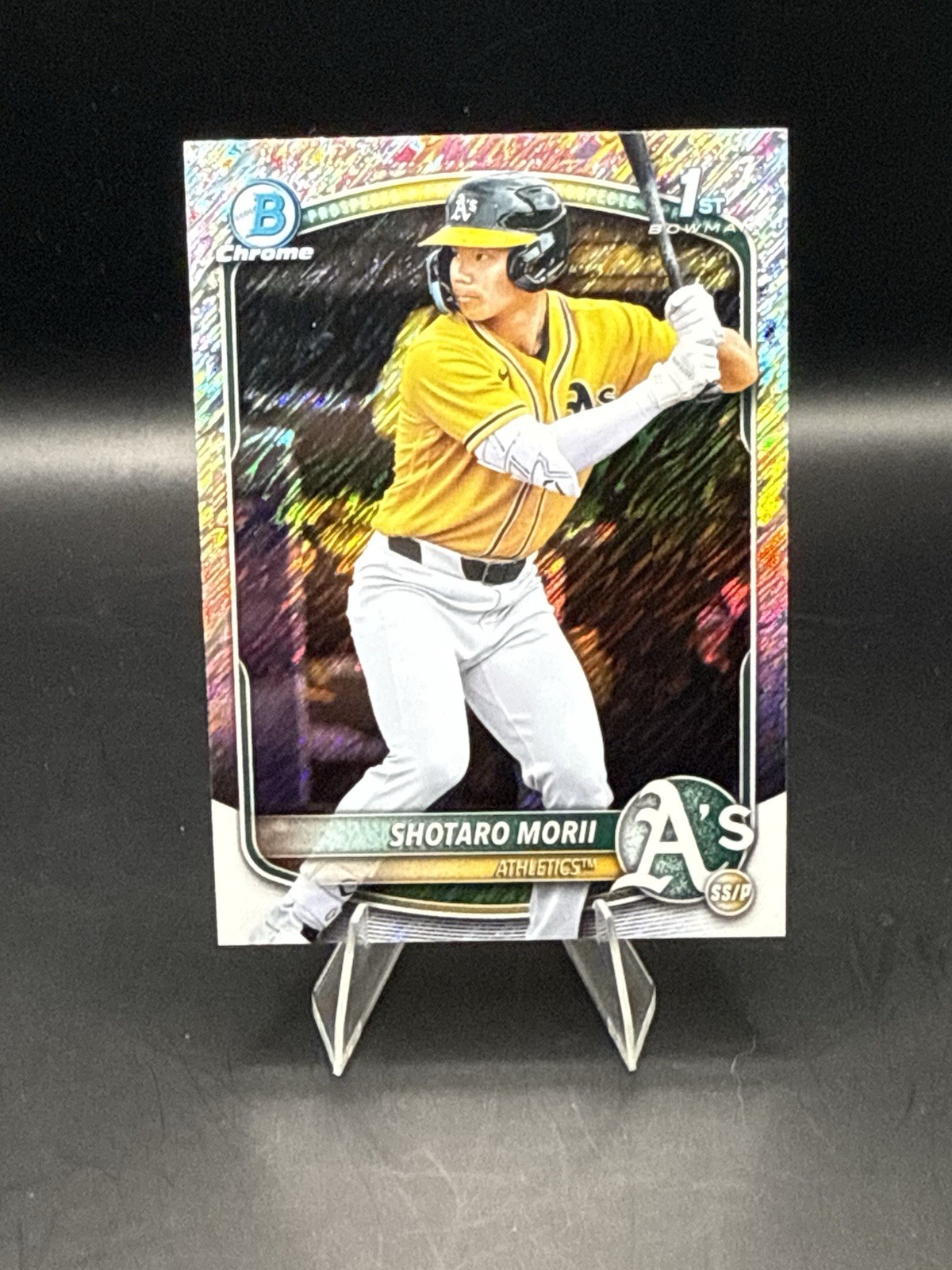 2025 Bowman Chrome Shotaro Morii 1st Shimmer Refractor BCP-170 Athletics