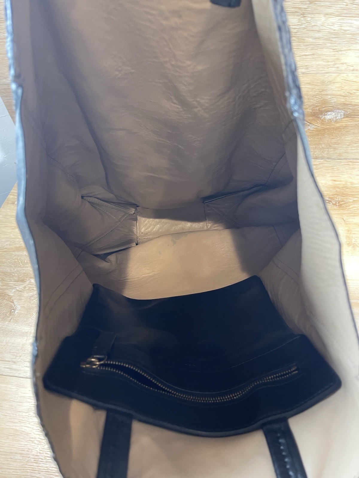 Authenticated Celine Python Leather Black Cabas T… - image 9