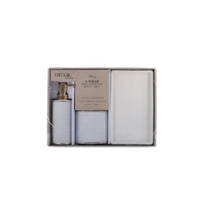 Decor Studio 3-Pc. Decorative Bath Set Ceramic Gift-Boxed Ivory New