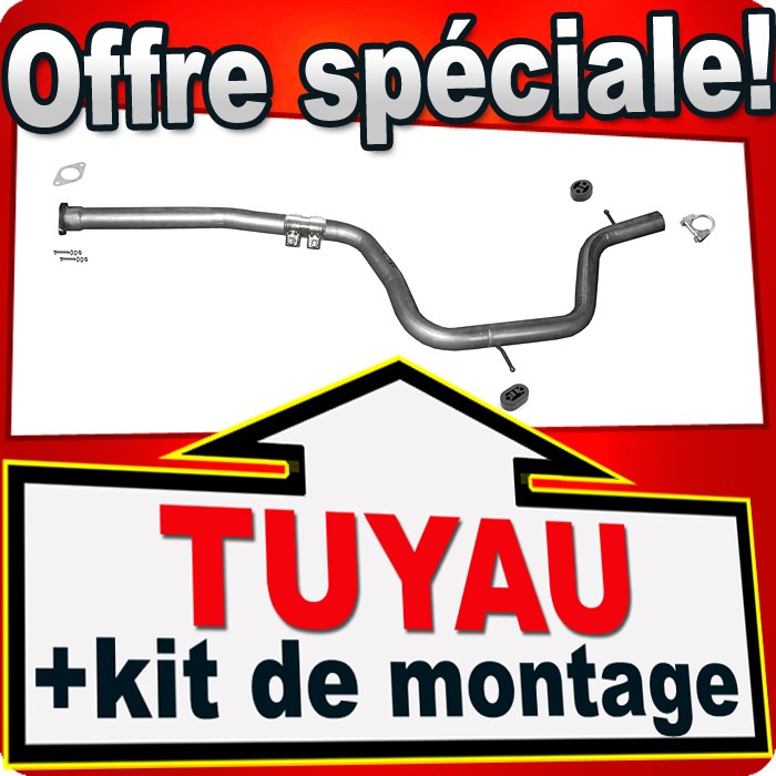 Tuyau intermédiaire acier premium pour échappement Volvo V70 III 2.4 D 185CH et 205CH