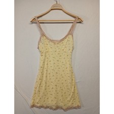 Victoria secret angels mini floral Nightgown dress lace trim floral medium